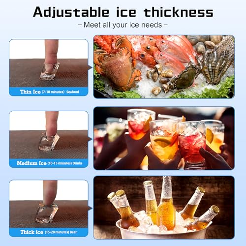 Commercial Ice Maker Machine 100 LBS (100 LBS/24H,36 Ice Cubes / Freestanding Ice Maker)