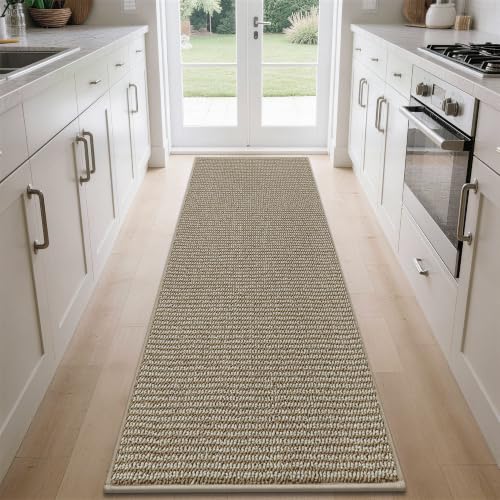 Kitchen Runner Rugs 32"x84" (Light Beige / 32" X 84" (Rectangular))