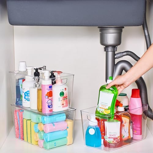 XLarge Clear Storage Bins with Lids (6 Count)