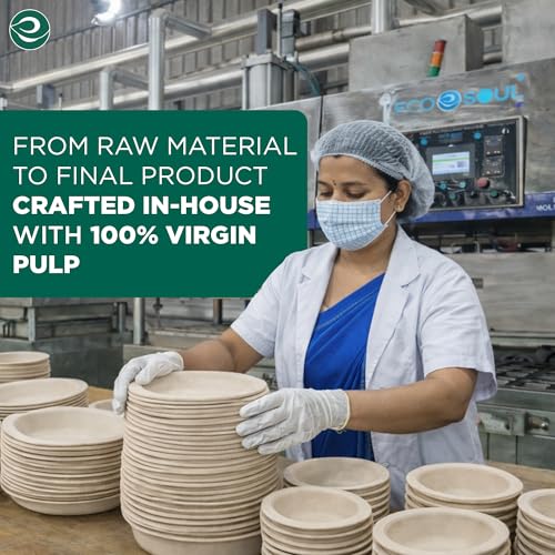 9 Inch Disposable Bagasse Paper Plates (9" [Natural])