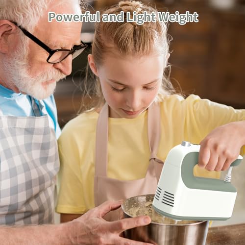 9 Speed Digital Hand Mixer Electric (Light Green)