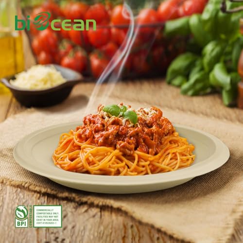 9 Inch Compostable Plates [125 Pack] (9In125PCNatural)