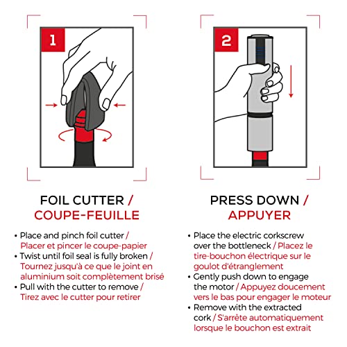 Elis Touch Rechargeable Electric Corkscrew (Medium / Stainless Steel)