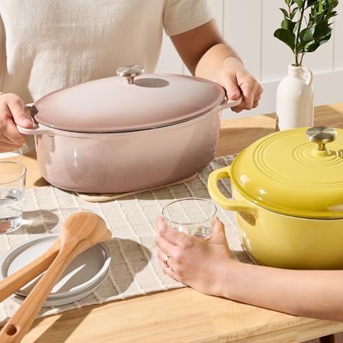 Oval 7.5 Quart Enamel Cast (Mushroom Beige / 7.5qt Oval)