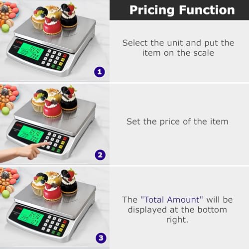 110lb Food Scale (Silver 50kg (Hold Mode))