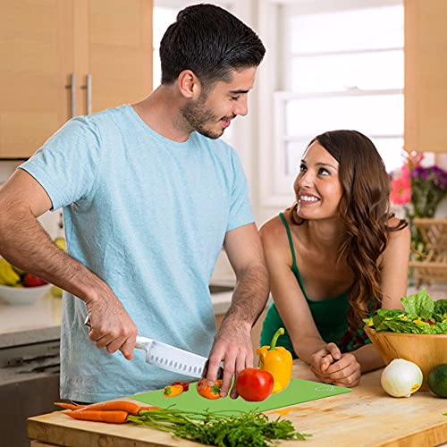 Flexible Plastic Cutting Board Mats Set of 5 (Rainbow)
