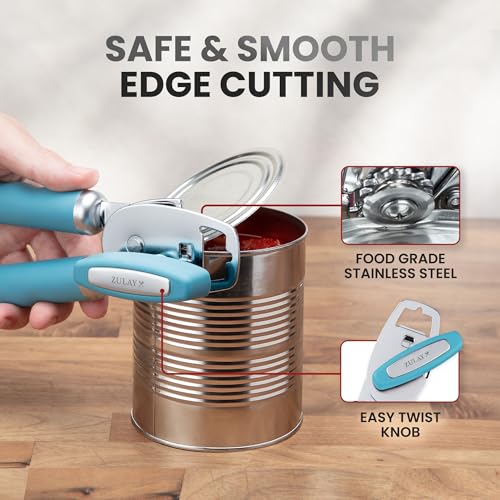 Heavy Duty Stainless Steel Can Opener Manual with Bottle Opener