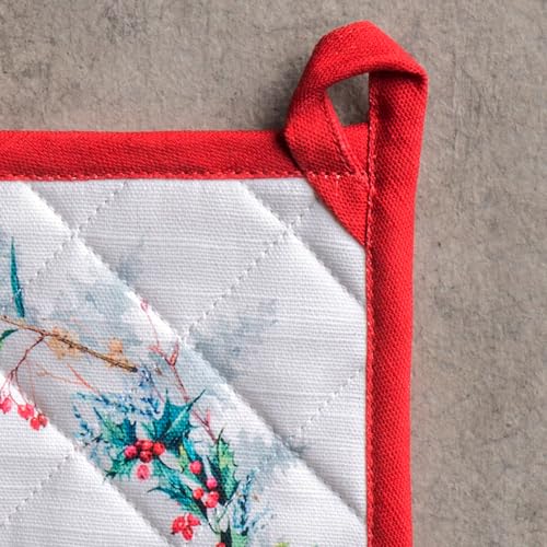 Pot Holders 100% Cotton Potholders (110 - Morzine / 8" x 8" (Pot Holder Pack of 2))