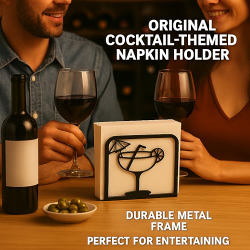 Napkin Holder for Table & Kitchen (B Cocktail Fork Black)