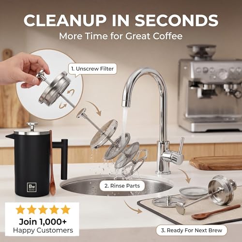 French Press Coffee Maker (Black)
