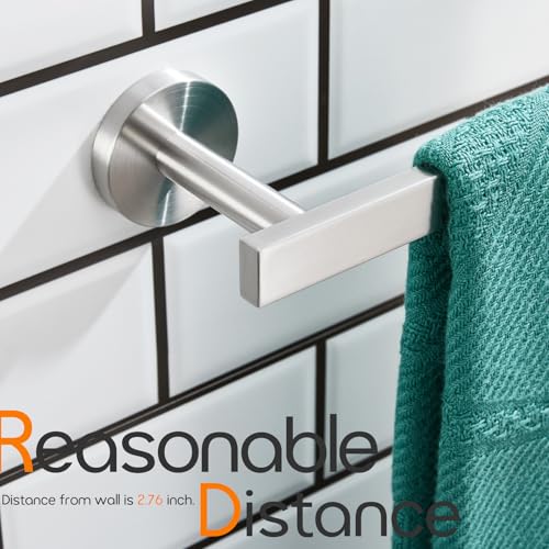 Bath Towel Rings Brushed Nickel Bathroom Towel Holder Modern Small Hand Towel Bar Wall Mount Stainless Steel AN3001BR (Brushed Nickel)