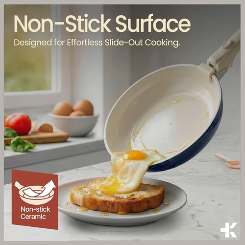 Bakken 17 Piece Ceramic Coated Aluminum Cookware Set (Blue)