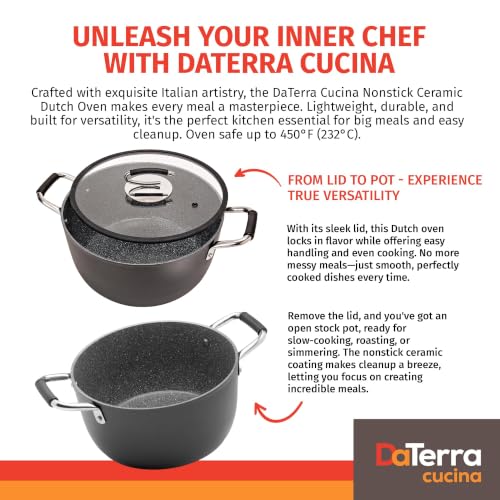 Nonstick Ceramic Dutch Oven with Lid (8 Quart)