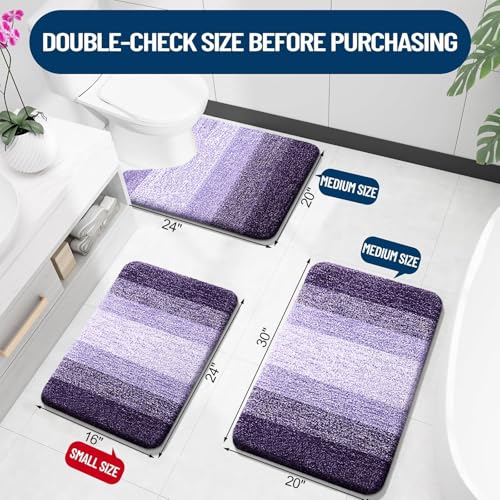 Luxury Toilet Rugs U (24" X 20" Contour Rug / Violet)