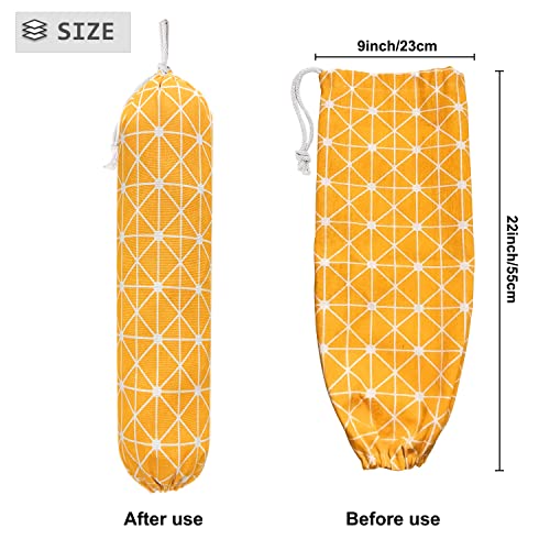 Plastic Bag Holder Shopping Bags Carrier (yello)