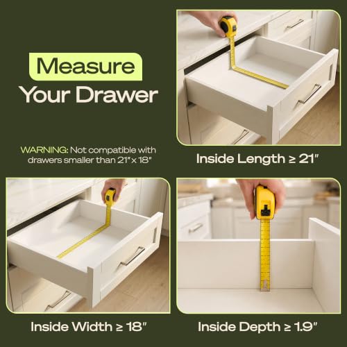 Drawer Organizer for Kitchen Organization (Natural / 8 Slot)