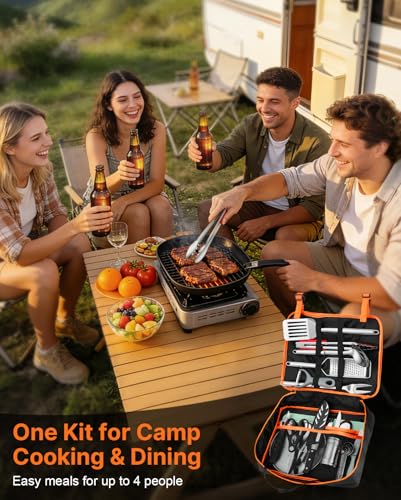 Portable Camping Cooking Utensils Set 28PCS (28pcs)