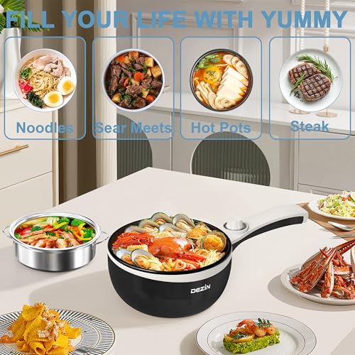 Hot Pot Electric with Steamer (1.5 L (With Steamer) / Black 2)