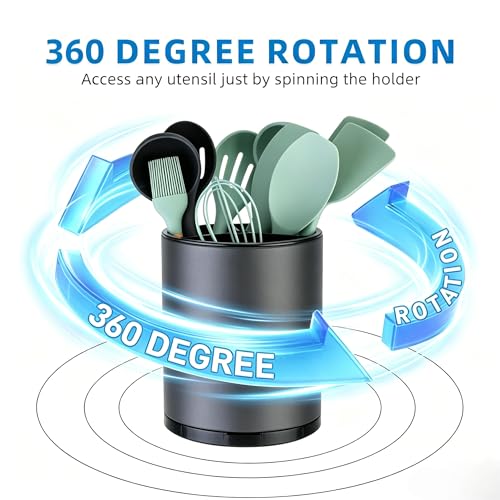 Kitchen Utensil Holder (Large & Medium / grey)