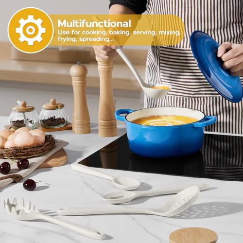Kitchen Cooking Utensils Set of 10 (White)