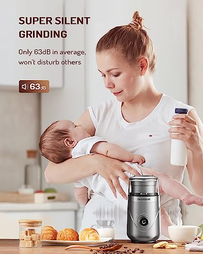 Electric Super Silent Blade Coffee Grinder (Sliver / 1 Bowl)