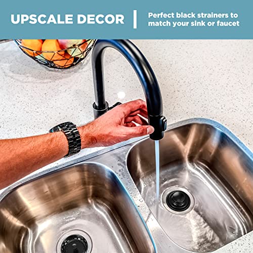 3 Pcs Sink Plug Stopper Disposal Drain Strainer (Black)