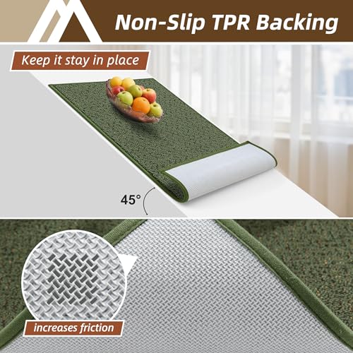 Kitchen Rugs Non (Green / 17“x48”)