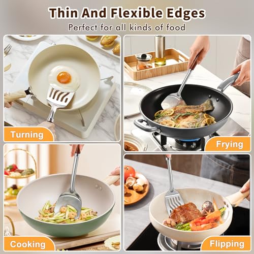 2 Pcs Stainless Steel Spatulas Set (C. 2PC Spatula)