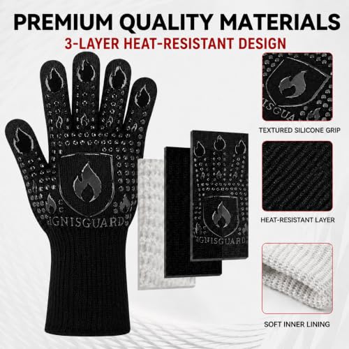 BBQ & Grill Gloves (Black / Medium)