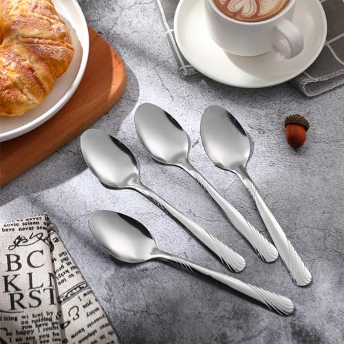 200 Pcs Dinner Spoons Bulk 6.7 Inch Stainless Steel Silverware Set