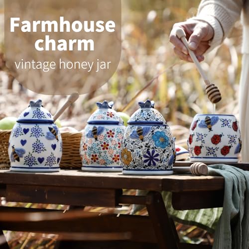 10oz Hidden Nook Handpainted Ceramic Honey Jar (Hidden Nook)