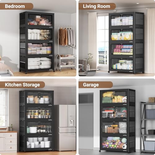 600Qt Extra Large Stackable Storage Bins with Lids (3 Count)
