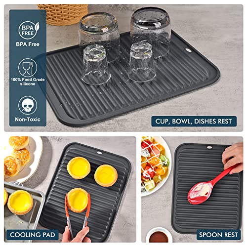 446℉ Heat Resistant BPA Free Silicone Trivets for Hot pots and Pans (2 Count)