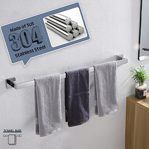 32 Inch Single Towel Bar (Polished Chrome / 32-Inch)