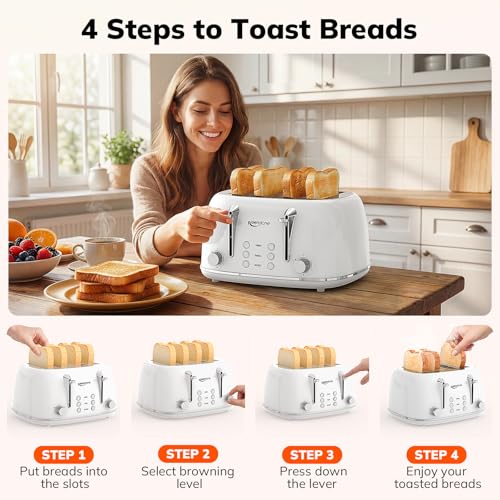 Toaster 4 Slice (4 Slice / White)