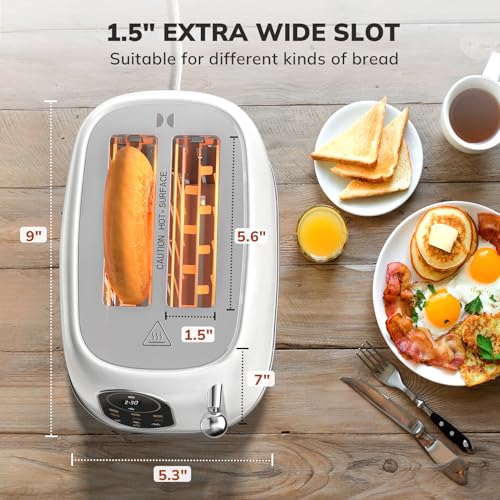 Smart Touch Screen Toaster 2 Slice (Extra Wide Slot / White)