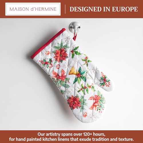 Maison d'Hermine Oven Gloves 100% Cotton Oven Mitt (101 - Chromo / 7.5" x 13" (Oven Mitt))