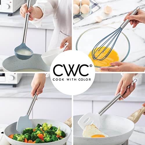 Silicone Cooking Utensils (Blue and White / 10 Pieces)