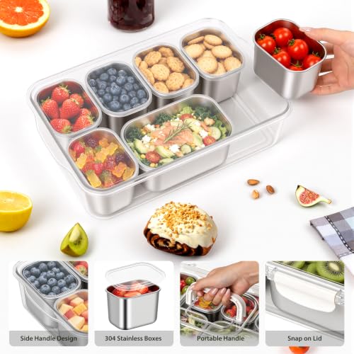 Snackle Box Container (7 Compartment (13.38"L x 9.25"W x 3.54"H))