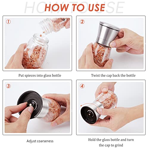 Salt and Pepper Grinder Set (2pcsSliver-1)