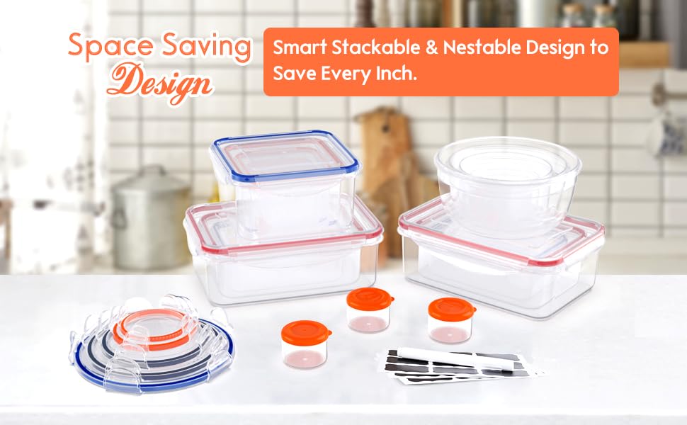 40 PCS Food Storage Containers with Lids (40 Pcs)