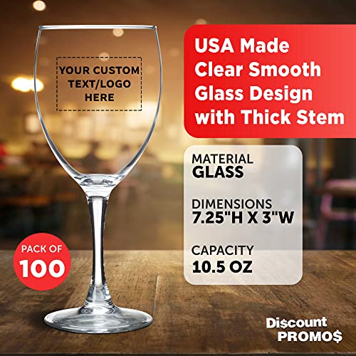 Custom Nuance Wine Glasses by ARC 10.5 oz. Set of 10 (100 Count)