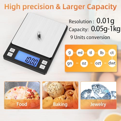 0.01g Small Digital Gram Scale (0.01g/1kg Black)
