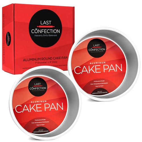 7 x 4 Inch Round Cake Pans (2 Pack - 7" x 4" Deep)