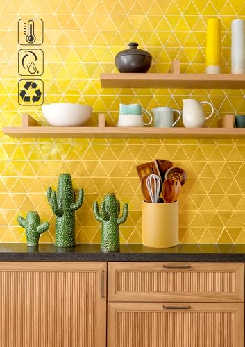 Ceramic Kitchen Utensil Holder for Countertop (Yellow Sand)
