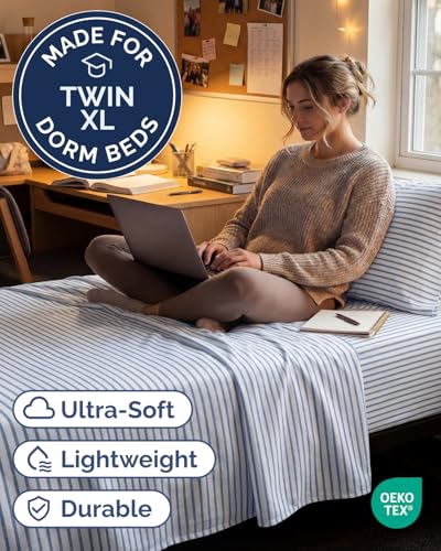 Twin XL 3 Piece Sheet Set (43 - Blue Stripes 2 / Twin XL)