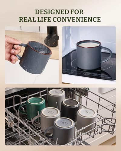 Coffee Mugs Set of 4 (Charcoal / 4pcs)