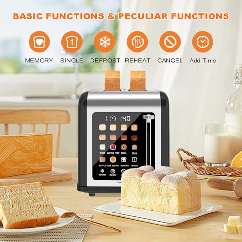 2 Slice Toaster Touch Screen (Black)