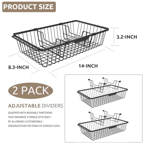 2 PACK】Wire Baskets for Organizing