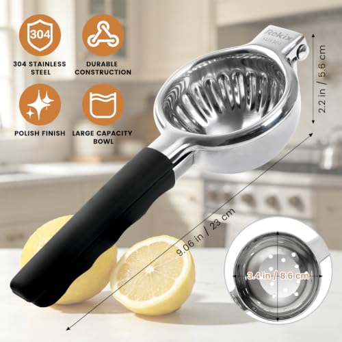 304 Stainless Steel Lemon Squeezer (Black)